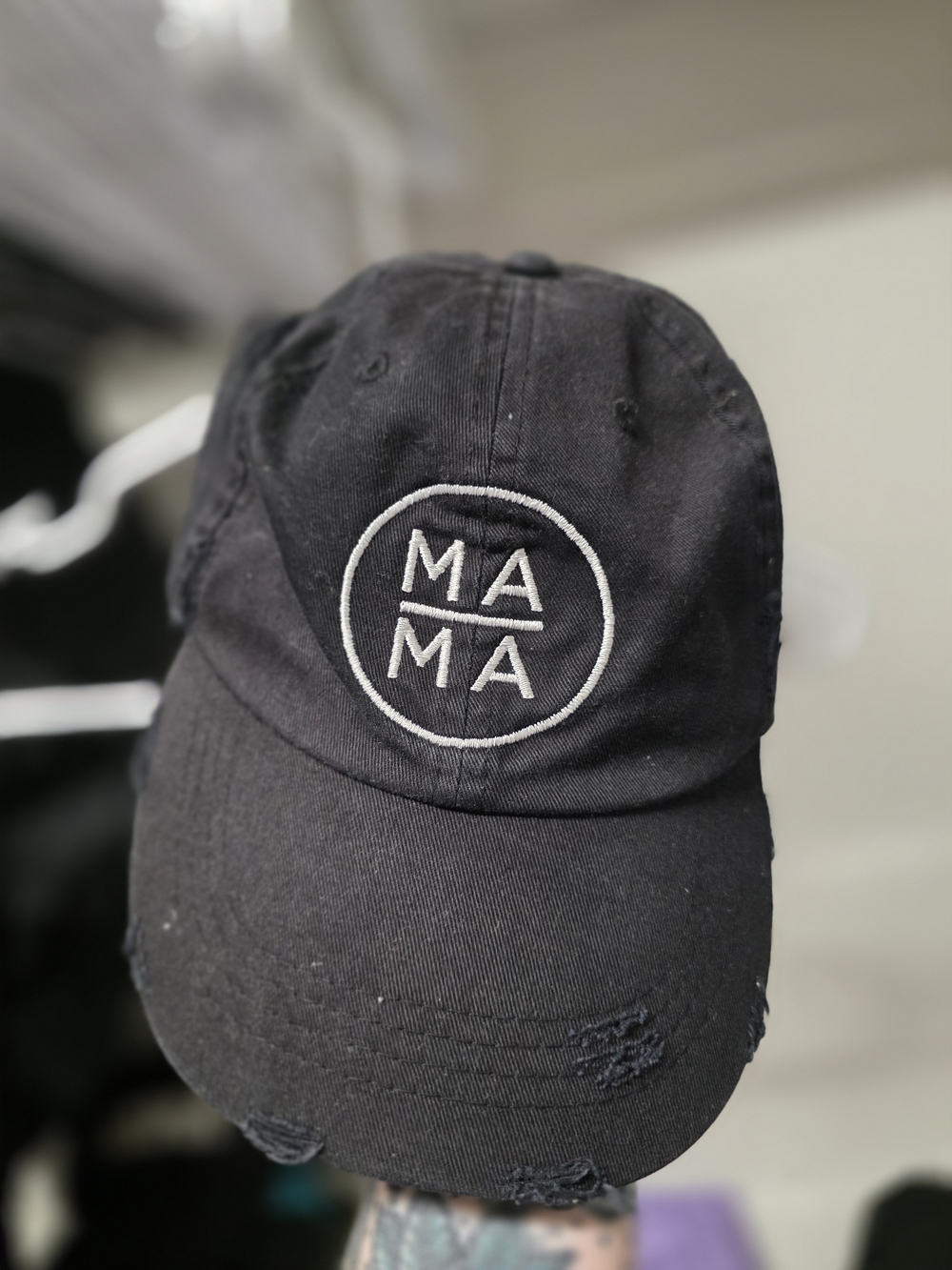 MAMA Embroidered Black Baseball Cap - Unbranded
